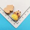 Brillante Dibujo Animado Pierna de Pollo Pan de Hamburguesa Capibara Resina Accesorios DIY Pegamento Crema Funda para Teléfono Móvil Parche de Joyería