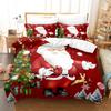 Kit de ropa de cama con impresión digital 3D transfronteriza de tres piezas de Papá Noel navideño, serie 2, para hacer fotografías de comercio exterior