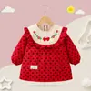 Pantalón de tirantes para bebé niña Otoño e Invierno Ropa de exterior Estilo occidental Falda de princesa Babero para comer infantil Delantal impermeable a prueba de suciedad Protector para bebé