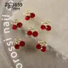 Joyería para Uñas con Diseño de Cerezas Nuevas Transfronteriza Llena de Diamantes Súper Brillante Frutas Coloridas Cerezas Paquete de Materiales para Uñas Portátiles DIY