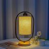 Nueva Lámpara de Mesa Estilo Chino Estilo Nacional Poesía Poesía Antigua Lámpara de Noche para Dormitorio Mesita de Noche Estudio Casa de Huéspedes Tela Vintage Creativa