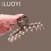 2025 Nuevo Clip Casual de Cristal y Perla Pinza para el Cabello de Alta Gama para Mujer Pinza de Tiburón para la Parte Posterior de la Cabeza Pinza para el Cabello