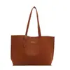 Roupa de Trabalho Casual Simples e Atmosférica Estilo Novo Inverno 2024 Estilo Estrangeiro Combinação de Cores Grande Capacidade Bolsa de Ombro Única Bolsa Tote