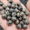 Xinjiang Hotan Flor Negra Cuentas Redondas Jade Cuentas Dispersas 10mm Cuentas Grises diy Pulsera Collar Cuentas de Joyería Lote