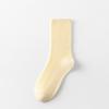 Calcetines Blancos y Grises para Mujer, Algodón Puro, Calcetines Holgados de Raya Vertical Doble Aguja, Calcetines Largos de Algodón Puro para Mujer de Primavera y Otoño, Calcetines Zhuji