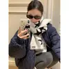 Bufanda de Punto de Lana con Estrella de Moda para Mujer Invierno Estilo Callejero Coreano Calentador de Cuello Bufanda Versátil