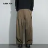 Pantalones Casuales de Color Sólido Otoño Nuevo Estilo para Hombre Caída Estilo Coreano Tacto de Alta Gama Pantalones de Traje Pierna Recta Sueltos Pantalones de Traje de Moda