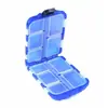Caja de almacenamiento portátil multifuncional de 10 compartimentos para viajes de negocios, viajes, organizar, caja de medicinas portátil, caja de compartimentos de pesca hecha a mano