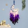 Atrapasueños de Luna Nueva Anillo Único Joyería de Plumas Ojo Creativo Balcón Sala de Estar Dormitorio Colgante