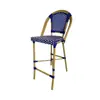 Mesa y Silla de Estilo Francés para Exterior Balcón Silla de Ratán Silla de Ratán Juego de Tres Piezas Cafetería Tienda de Té con Leche Casa de Huéspedes Silla de Comedor Vintage para Exterior
