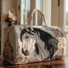2026 Nova Série Animal Cavalo Transfronteiriça Bolsa de Viagem Acolchoada Portátil para Curta Distância Bolsa Multifuncional para Esportes Fitness