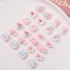 Parche de nube de amor de tamaño pequeño y dulce estilo de niña rosa, accesorios pequeños para manualidades, material de joyería para uñas al por mayor