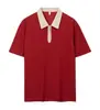 Camisa Polo de Algodón de Fibra Larga con Cuello Solapa, Uniforme de Trabajo de Manga Corta para Personal de Hotel, Restaurante y Tienda de Té de Leche, con Logotipo Impreso y Bordado