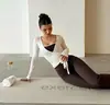 Zhejiang Xichen 26312 Blusa Manga Longa para Yoga Feminina para Usar ao Ar Livre, Top Esportivo com Alças de Desejo Puro, Roupa Fitness