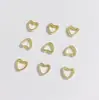 Anillo de Cuentas con Forma de Corazón de Doble Agujero Electroplateado Ccb para Pulsera, Collar, Pendientes Hechos a Mano con Cuentas Accesorios de Joyería Venta al por Mayor