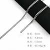 Cadena Cubana Kimberly Acero Inoxidable 304 2.2-11.5mm Accesorios DIY Ferretería para Ropa Cadena de Decoración para Bolsos