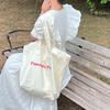 Bolsa de lona vermelha para fornecimento transfronteiriço da Amazon, bolsa de ombro de grande capacidade, bolsa escolar, bolsa para o dia a dia, bolsa simples de tecido