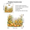 Otoño MS8570-NH girasol calabaza valla flor pincel para WC pegatinas de baño baño pegatinas de pared decorativas
