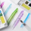 Caneta Tinteiro de Nylon Aquarela Sólida Guache Pincel Macio Absorvente Caneta Estudante de Arte Pintura Caneta de Armazenamento de Água Gancho Linha Caneta