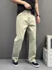 Jeans rectos lavados retro americanos para hombre y mujer, nuevos pantalones versátiles de pierna ancha ajustados holgados de alta costura para ir al trabajo