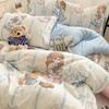 Categoria a Maternal e Infantil Conjunto de Quatro Peças Algodão Lavado 2025 Cama Nova Capa de Edredom Escovada Conjunto de Três Peças para Dormitório 4 Peças para Estudante