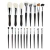 Juego de 19 brochas de maquillaje de la serie ébano, pelo animal, juego completo de lana, Cangzhou Qingxian, brochas de maquillaje blanco puro