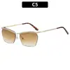 Moda Europea y Americana Estilo Callejero Forma de Ceja Metal Personalidad Gafas de Sol Nuevo Modelo Estilo Ins Protección Solar para Exteriores Gafas de Sol de Moda Transfronterizas