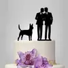 Inserto de Cartão para Bolo de Casamento em Acrílico Aniversário do Noivo Boneco de Casamento Inserto de Cartão para Bolo Inserto de Cartão para Bolo