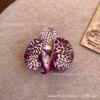 Cabeza de Flor de Phalaenopsis de Película Artificial Impresa en 3D Horquilla para el Cabello de Celebridad de Internet Souvenir de Boda Caja de Dulces de Boda Flores Falsas Decoradas a Mano