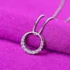 Pingente Irregular de Meia-Lua com Diamantes Brilhantes, Colar Redondo Feminino Estilo Coreano, Joias Versáteis para Atacado