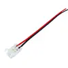 Conector sin soldadura para tira de luces con hebilla de alambre, cable de conexión Crystal de 24V, conector sin soldadura de esquina en L sin área oscura