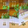 Pendientes de jade y jaspe de Hetian con incrustaciones de cobre, pendientes de jade natural, pendientes de jade, joyería para mujer, suministro en vivo