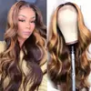 Comércio Exterior Transfronteiriço Peruca Moda Europeia e Americana Lace Front Cor Piano Cabelo Cacheado Ondas Grandes África Quente Lace Front