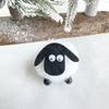 Laitao Transfronterizo Nuevo Imitación Lana de Cordero Cordero Colgante Decorativo Lindo Negro y Blanco Decoraciones de Cordero Adornos para Colgar en Bolsos