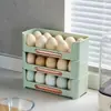 Caja de Almacenamiento de Huevos para Puerta Lateral de Refrigerador, Caja de Huevos Grande de Tres Niveles para el Hogar, Gadget Creativo de Almacenamiento de Cocina Multicapa