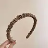 Diadema Plegada Estilo Bosque Tonos Tierra para Mujer 2026 Nueva Borde Delgado Alto Cráneo Superior Diadema Elegante Lavado de Cara Accesorio para el Cabello