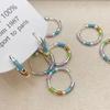 Pendientes Huaer y Junior Dilraba Elegantes Cuentas de Colores Hebilla para Oreja Lujo Ligero Gama Alta Pendientes de Verano