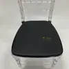 Cojín para Silla de Bambú Blanco Dorado Cojín para Asiento de Silla de Boda Esponja Cojín de Piel PU Silla de Hotel Silla de Boda al Aire Libre