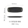 Plato Largo Cerámica Japonesa Transfronterizo Plato Plano Rectangular Plato Plegable para Snacks Cocina Creativa Plato para Sushi Sashimi