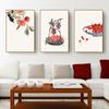 Nuevo estilo chino, pintura decorativa para sala de estar, posada, restaurante, estudio, salón de té, pintura zen, sofá, fondo, mural de pared