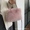 Bolso de piel sintética de zorro 2025 transfronterizo, popular en Xiaohongshu, riñonera para mujer, bolso cruzado de invierno, bolso tote versátil
