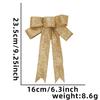 Decoraciones Navideñas 23cm Rosa Cebolla Lazo Navideño Regalo de Navidad Guirnalda para Árbol de Navidad Colgante Decorativo