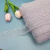 Encaje Bordado por Computadora de Seda de Poliéster Decoración Suave para el Hogar Encaje de Lazo Accesorios para Calcetines de Niñas Encaje a Juego