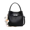 Yuezizi Retro 2026 Nuevo Bolso Cubo Simple, Bolso de Hombro de Color Sólido de Alto Valor, Bolso de Mano de Gran Capacidad para Viajes Diarios