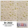 Redanco Novos Adesivos de Arte para Unhas em Relevo 5D Hot Stamping Árvore de Natal Rena Floco de Neve Diário Adesivos para Unhas Dr2022