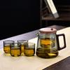 Tetera estilo chino para hacer té en casa resistente a altas temperaturas a prueba de explosiones tipo prensa cafetera automática para separación de té taza de lujo que se agita