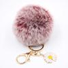 Venta Caliente Llavero Colgante Bola de Pelo de Margarita Moda para Mujer Bolso Felpa Monedero Coche Colgante Girasol