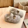 Birkenstocks de Lã com Bolinhas Meninas 2026 Novo Outono/Inverno Meninas Princesa Dois Sapatos de Algodão Mais Veludo Sapatos Peludos Infantis