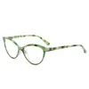 Gafas de Lectura para PC Color Carey Montura Ovalada Ojo de Gato para Mujer, Montura Pequeña, Se Pueden Personalizar con Lentes de Alta Graduación, Gafas con Filtro de Luz Azul, Plegables Ojo de Gato