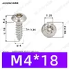 Tornillos Autoperforantes de Acero Inoxidable 304 de Cabeza Redonda Ranurada Gb7380 Antirrobo Autoperforantes Cola Puntiaguda Tornillos de Rosca Gruesa M2-M6